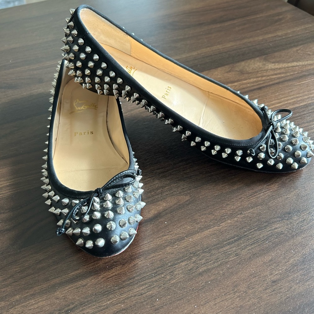 Christian L Studded Flats